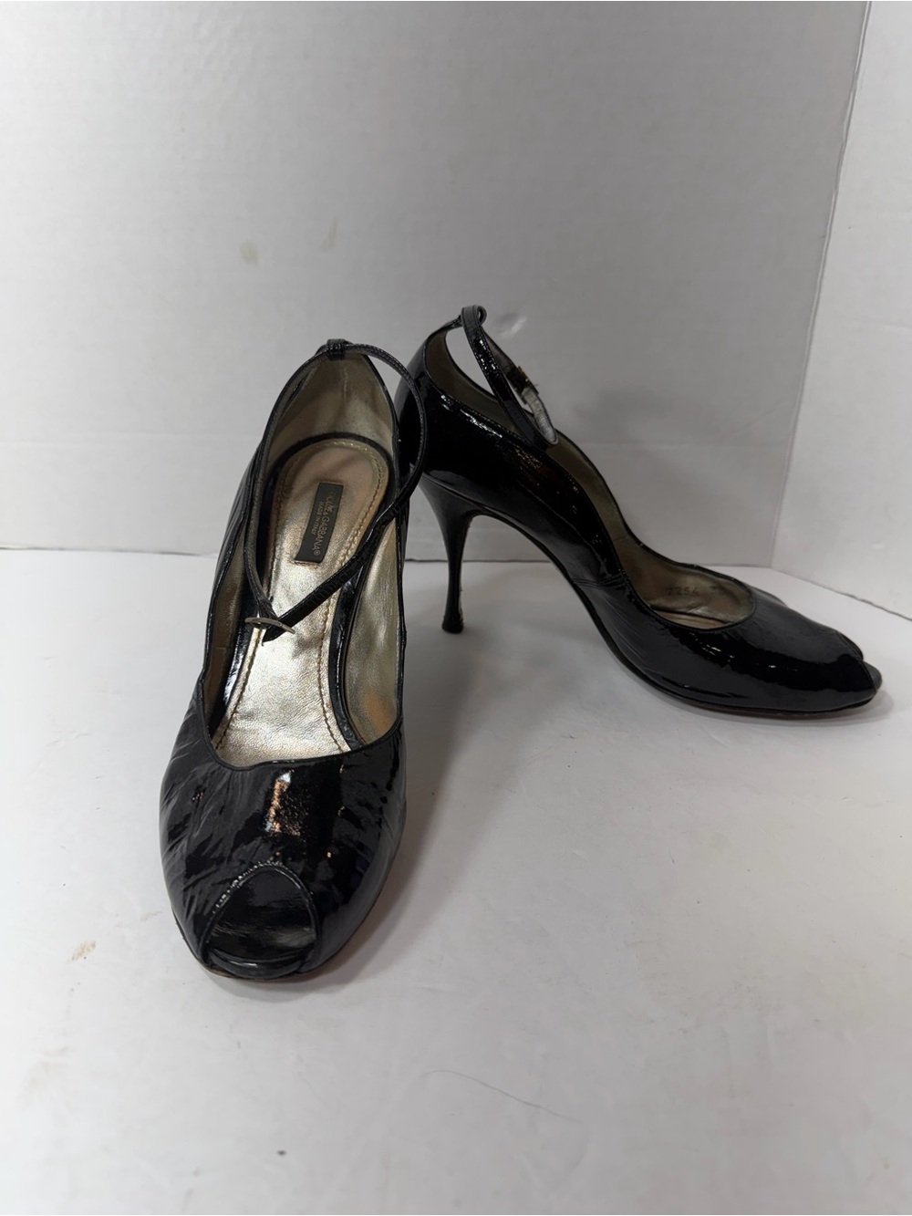 dolce and gabbana Black Platform Heels Vero Cuoio Size 39(8.5US) Heel